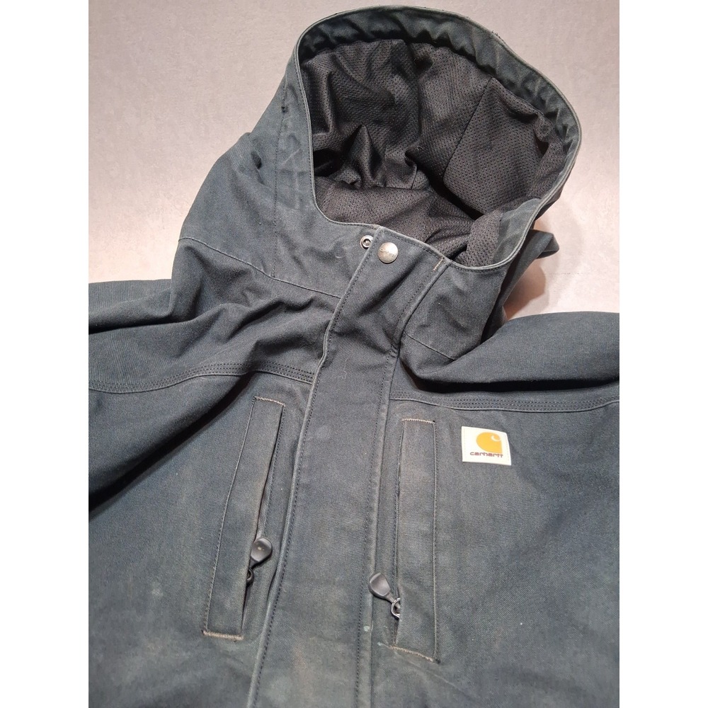 Carhartt RN14806 Hooded Mesh Lined 2xl Black Jacket w/storm Defender Technology